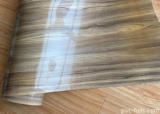 0.30mm سميكة PVC فيلم الزخرفية تأثير الخشب سطح عالي اللمعان