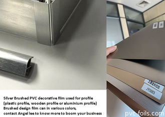 1240mm حريق PVC فيلم الزخرفية المعدنية الفضة المصقول