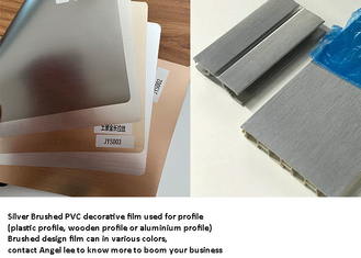 فيلم التفاف PVC المصقول الفضي المعدني للإطار الشخصي المضاد للخدش
