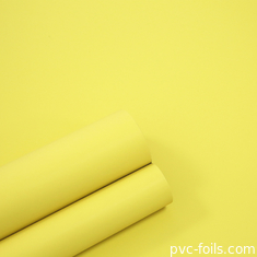 الفيلم الزخرفي لـ PVC الأصفر Super Matte لأبواب خزانة غرفة النوم