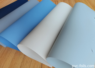 أزرق سوبر مت متين لون صلب فيلم PVC ملصق بنفسه للديكور المنزلي