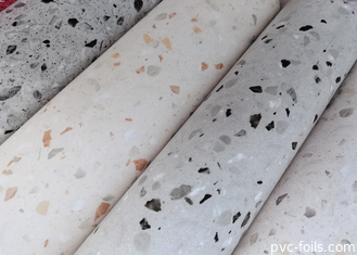 الصورة الحجرية الرخامية البيضاء الفيلم الزخرفي لـ PVC لمواضيع المطبخ
