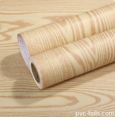 1.22x50M أفضل مبيعات الخشب المنسوج PVC ورق الجدران الزخرفية الفيلم اللاصق الذاتي للديكور المنزلي