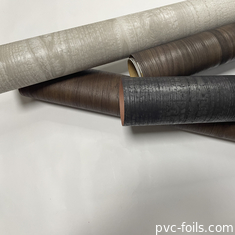 0.14ملم متينة PVC الخشبية النسيج الفيلم المنسوج مقاومة للماء الزخرفية ورقة التصفيف للأثاث ديكور المنزل