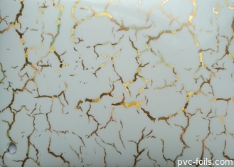 مقاومة للحريق عالية اللمعان مطبوعة PVC فيلم الزخرفية لسطح التصفيح