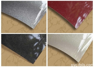 تصميم طباعة فيلم Pvc معدني عالي اللمعان لغطاء الخزانة المصفوفة 0.3mm