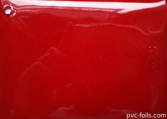 احباط غشاء PVC عالي اللمعان باللون الأحمر لتزيين باب الخزانة