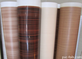 أوراق الأثاث من الخشب المنسوجة من PVC للزخرفة.