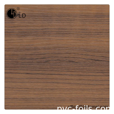 فيلم ديكور PVC لحبوب خشب الجوز لتغليف ملف تعريف MDF
