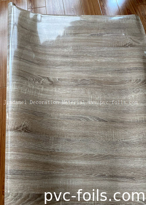 الفيلم الزخرفي لـ PVC ذو الحبوب الخشبية الملمعة عالية للسلسلة المسطحة العرض 1260mm