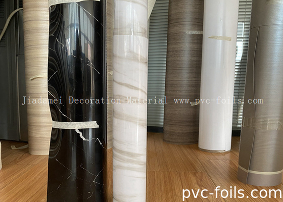 طراز الرخام الأبيض لفيلم غشاء PVC لزيادة الديكور على الطاولة