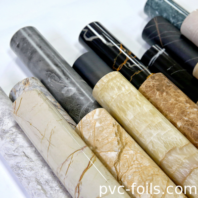 رزمة الفيلم الزخرفي لـ (PVC) لـ (Marble Effect) للأثاث