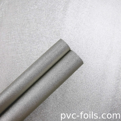فيلم PVC الزخرفي الفضي المعدني للأثاث الداخلي ، طلاء الأبواب