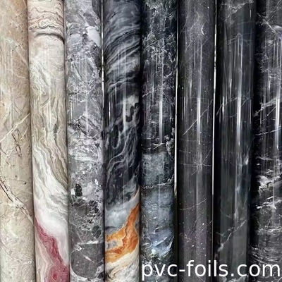 الفيلم الزخرفي الرقمي المطبوع من الرخام PVC لمشاريع لوحات الأثاث والمصفوفات