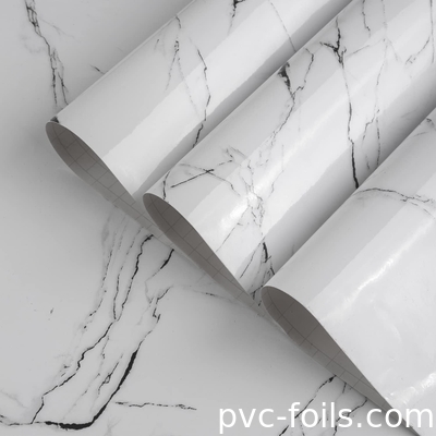 الفيلم الزخرفي اللاصق الذاتي لـ PVC لتزيين الطاولة الخشبية والخضروات الرخامية