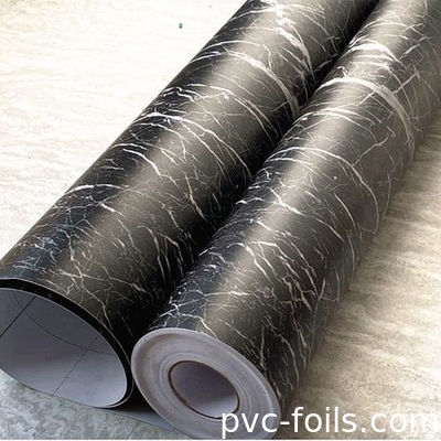 ملصقات PVC ذاتية الارتباط من تصميم الرخام لزيادة جمال الباب