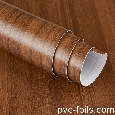 1.22x50M أفضل مبيعات الخشب المنسوج PVC ورق الجدران الزخرفية الفيلم اللاصق الذاتي للديكور المنزلي