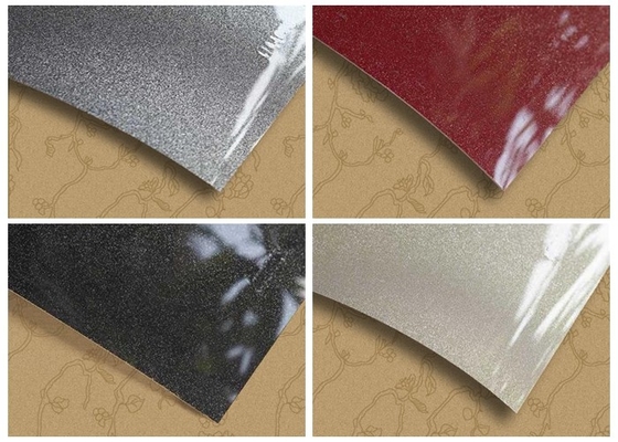 تصميم طباعة فيلم Pvc معدني عالي اللمعان لغطاء الخزانة المصفوفة 0.3mm