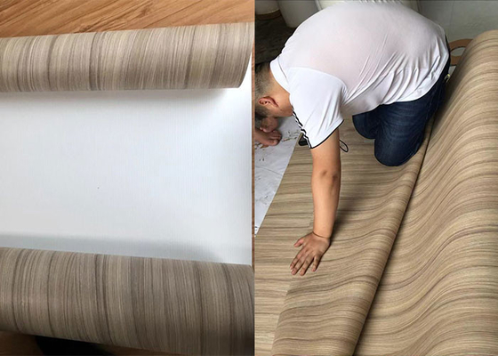 MDF Wood Grain Pvc Film لتصفيح الأثاث والديكور الداخلي